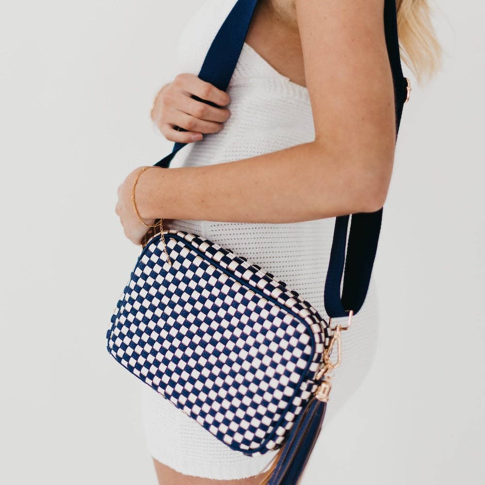 Woven Willow Camera Crossbody Bag