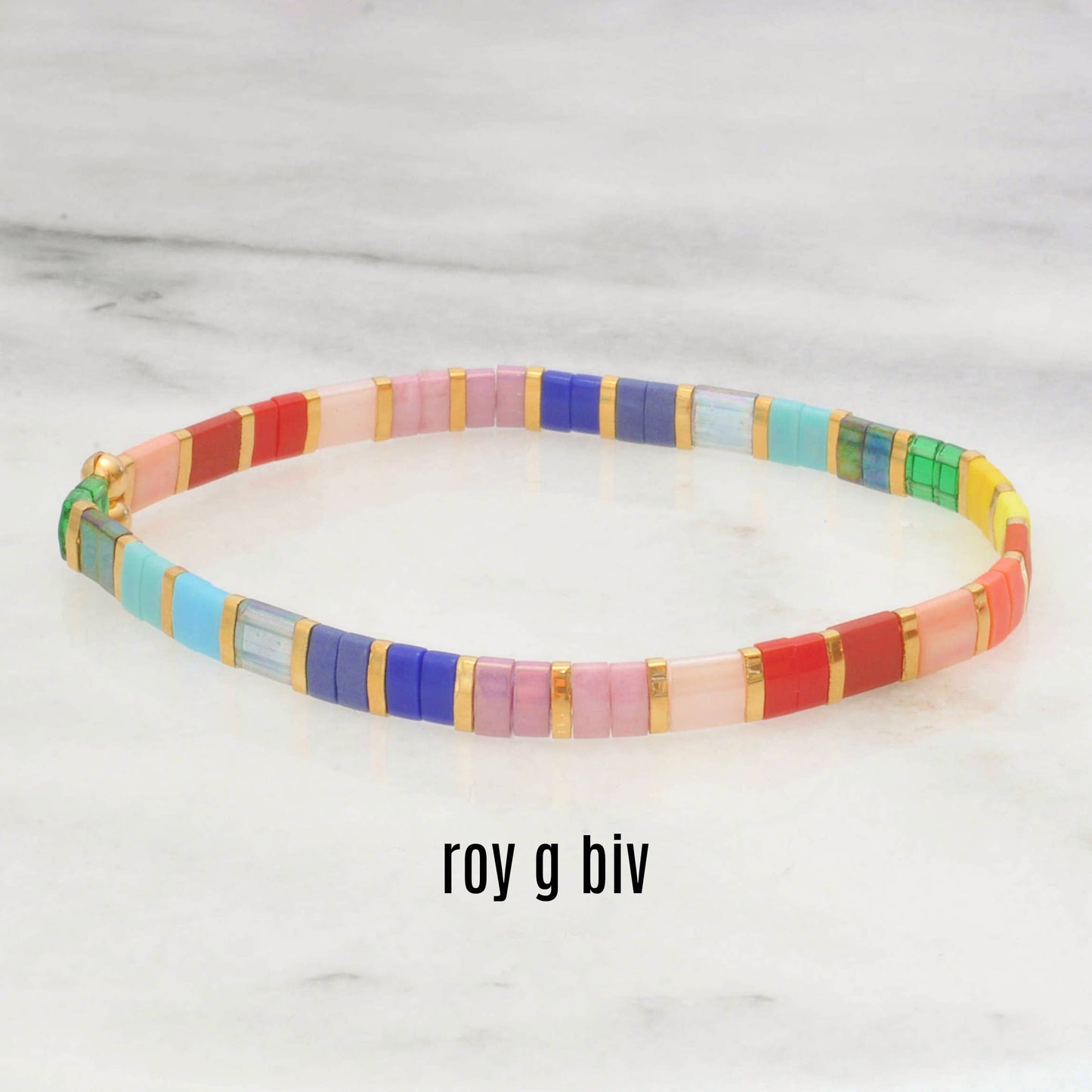 Hand Beaded Tile Bracelets
