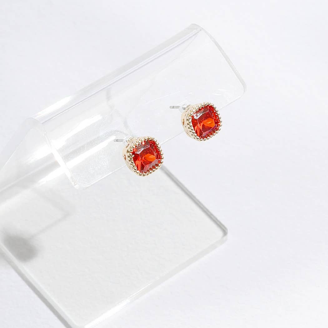 Rhinestone Post Earrings