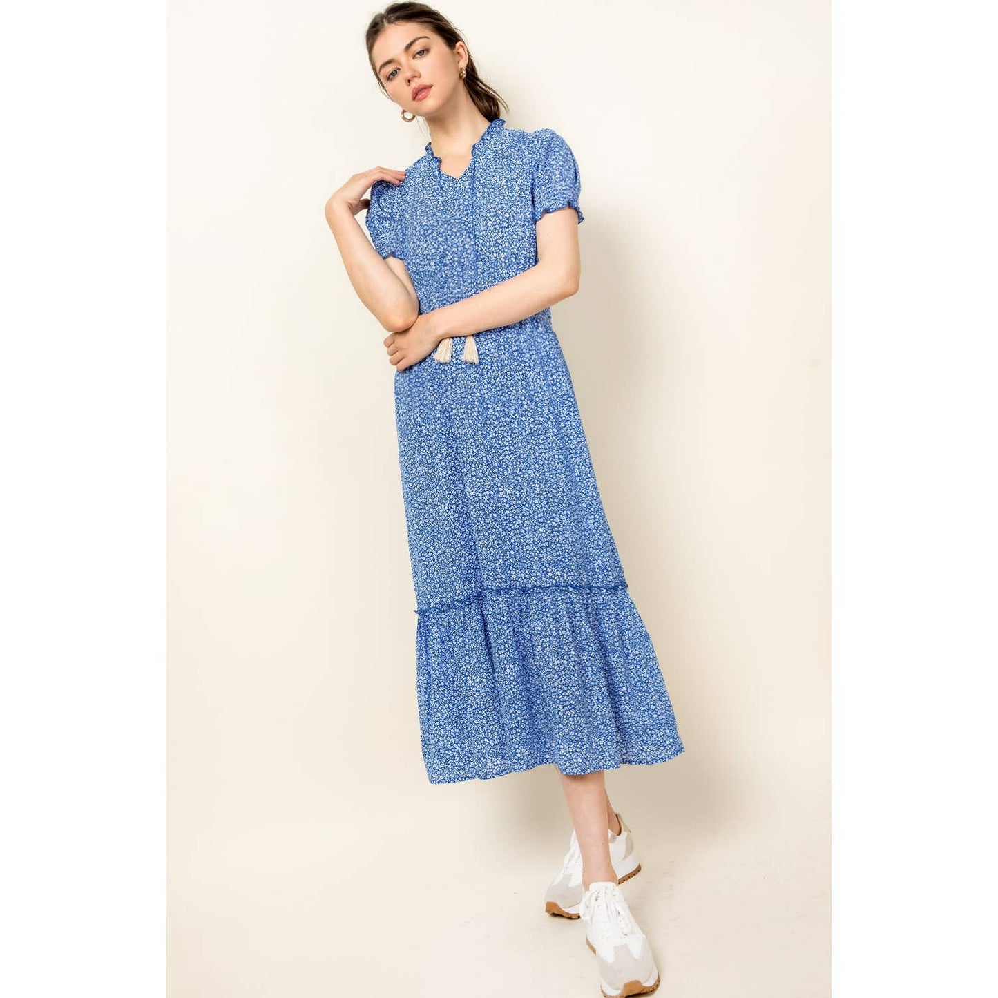 THML Floral Midi Dress