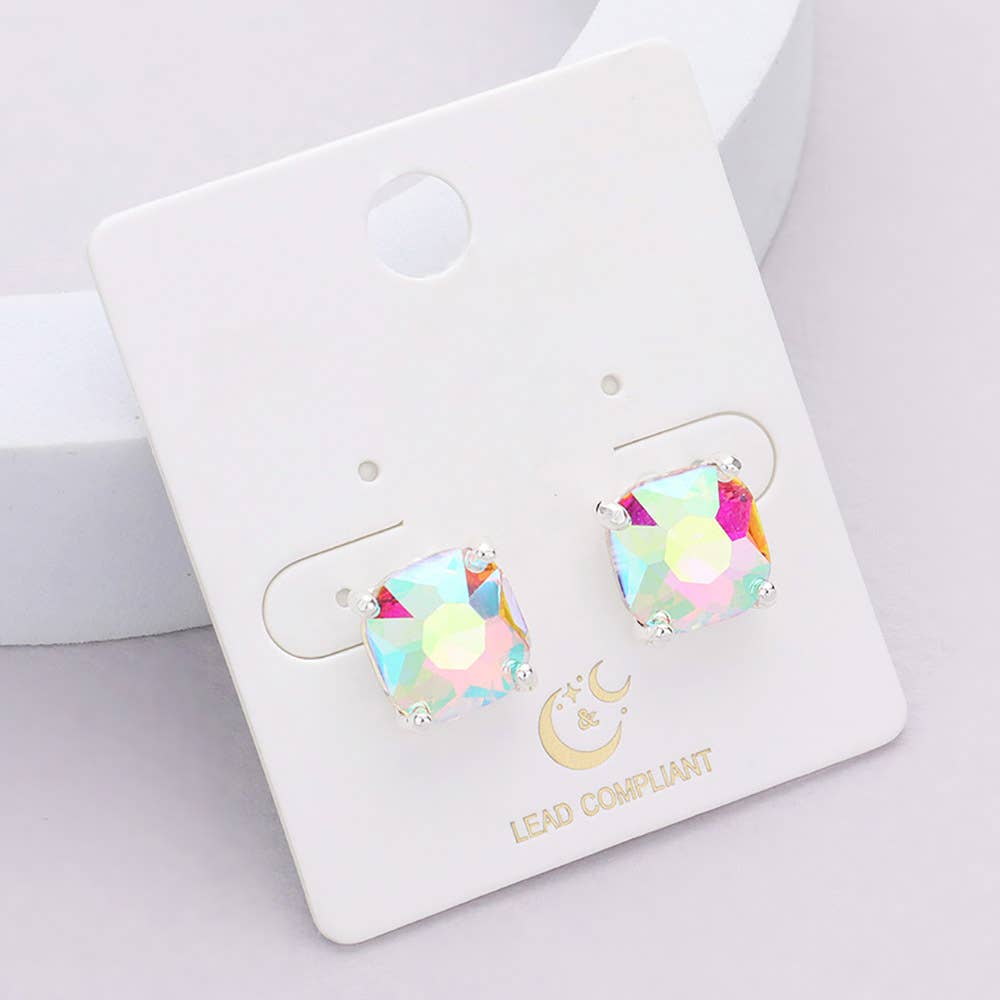 Cushion Stud Earrings