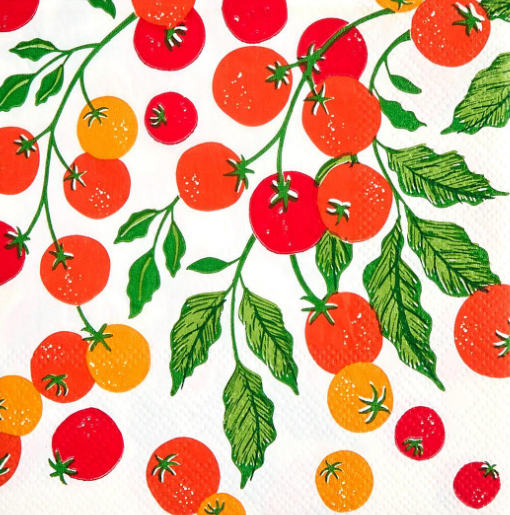 Two's Company Garden Harvest Paper Cocktail Napkins