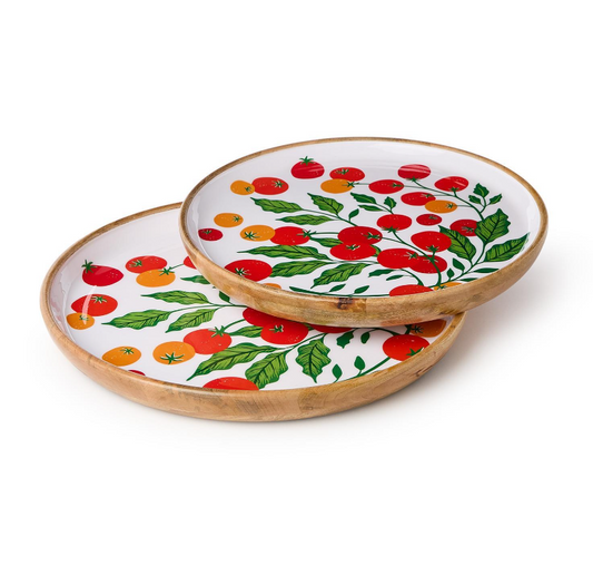Two's Company Garden Harvest Round Tray