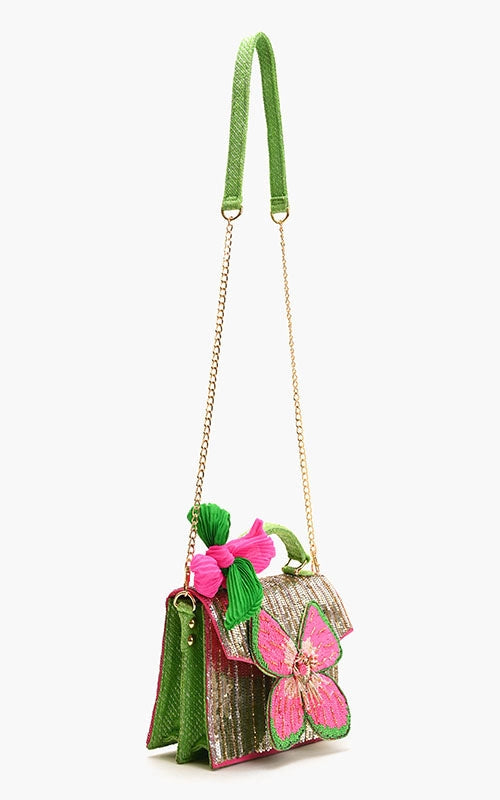 America & Beyond Glam Doll Floral Top Handle Bag