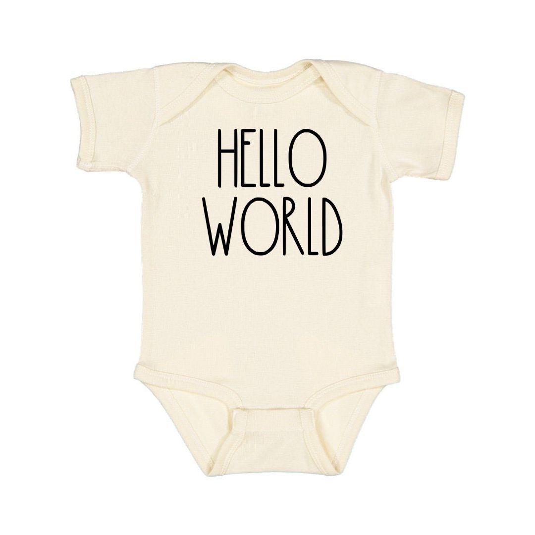 Hello World Short Sleeve Onsie
