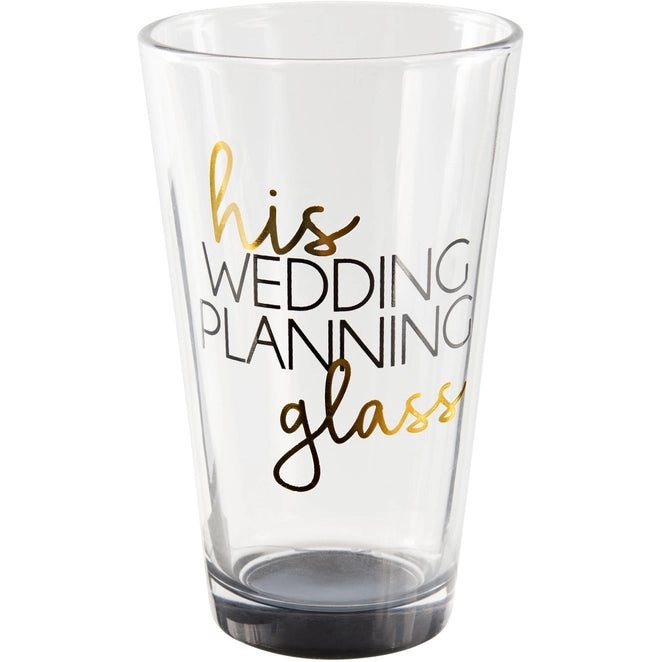 His Wedding Planning Glass