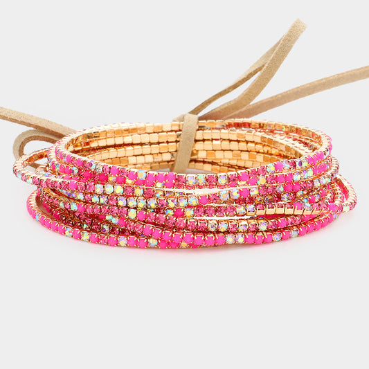 12 Layer Stretch Crystal Bracelets