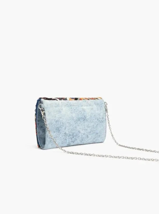 Watch Over Me Evil Eye Denim Clutch