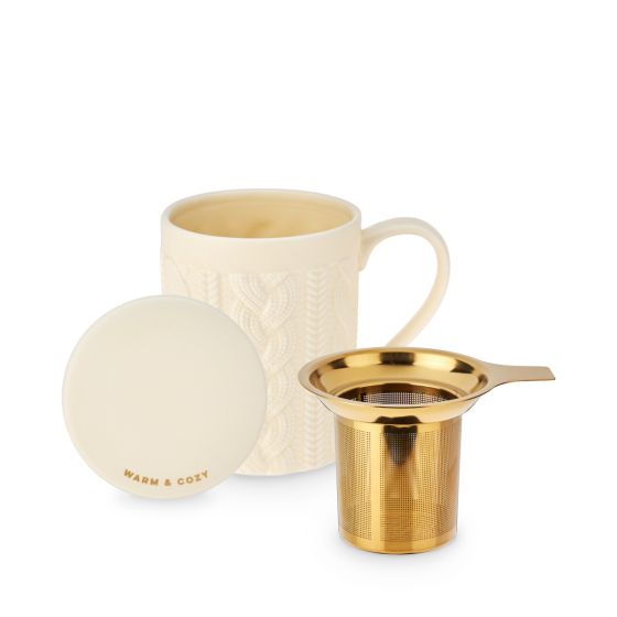 Knit Ceramic Tea Mug & Infuser