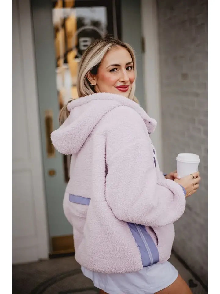 Two-Toned Sherpa Pull Over
