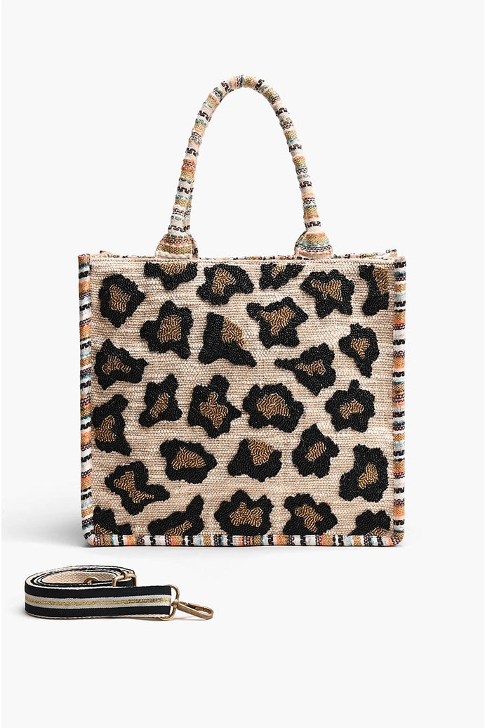 America & Beyond Luxe Leopard Day Tote