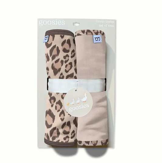 Goosies Leopard Print Burp Cloth Set