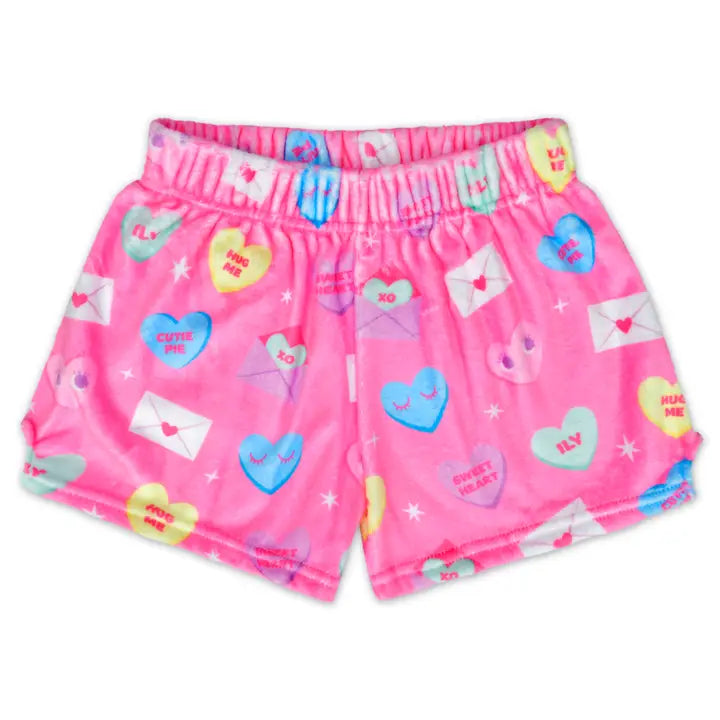 Kids Valentine's Day Plush Lounge Shorts