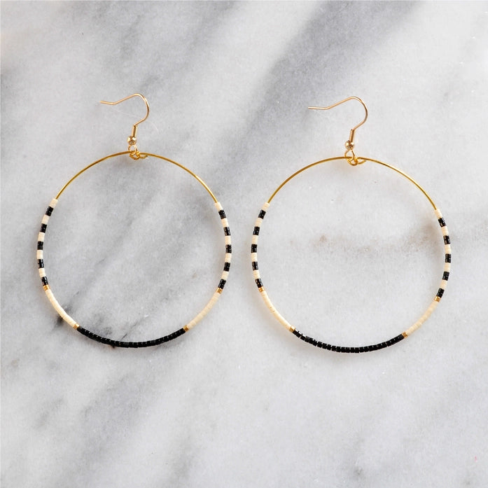 Libby & Smee Large Beaded Hoop Earrings