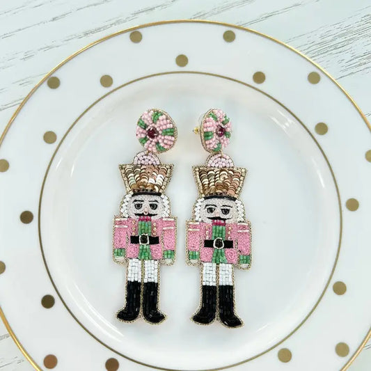 Beaded Nutcracker Earrings