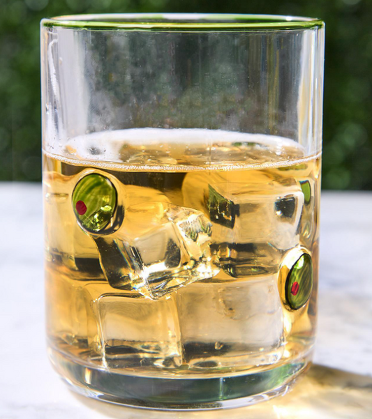 Two's Company Olive Glass