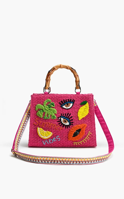 America & Beyond Pink Bliss Fruitful Charm Top Handle Tote