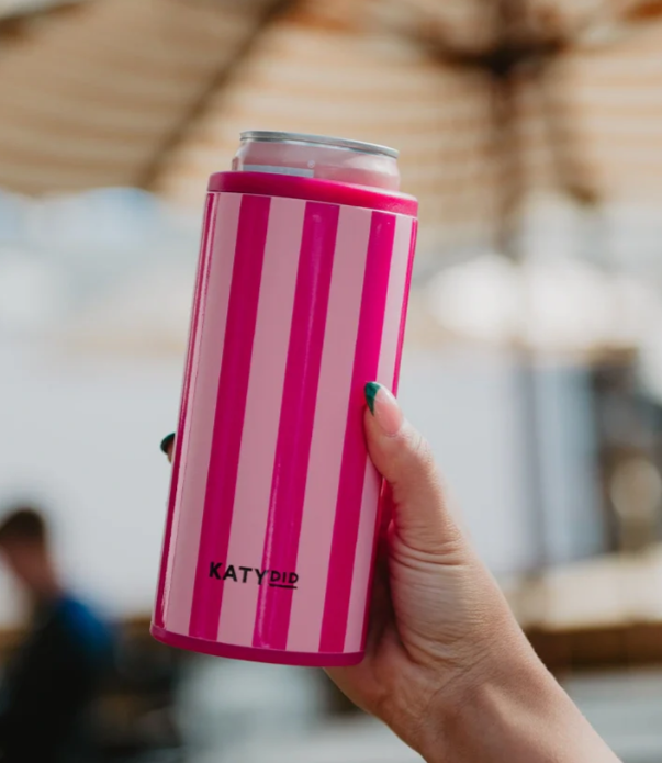Striped Slim Can Cooler