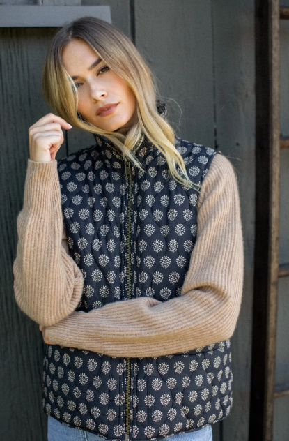 Marea Printed Puffer Vest