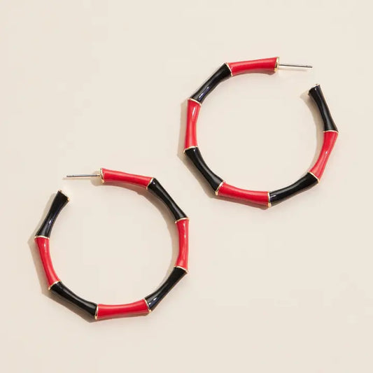 Color Block Enamel Hoop