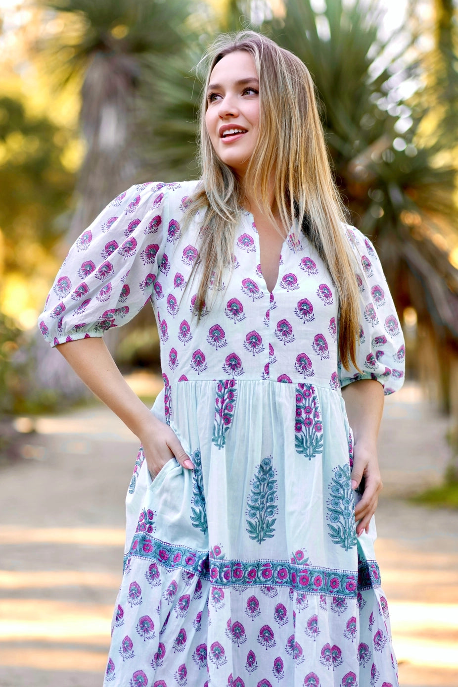 Remi Block Print Maxi Dress