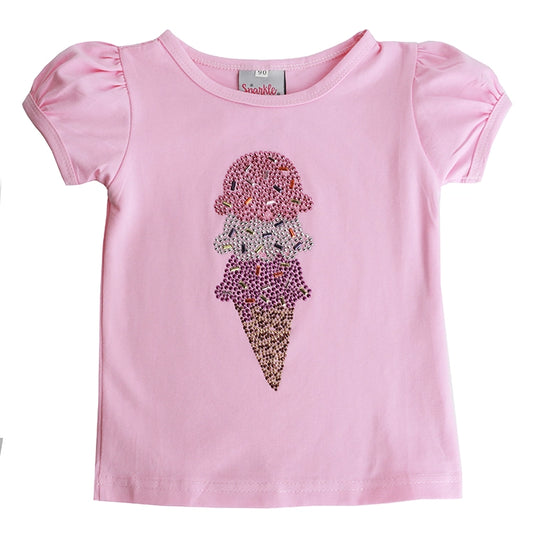 Studded Ice Cream Puff Sleeve Tee