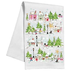 Holiday Hand painted Design Towel