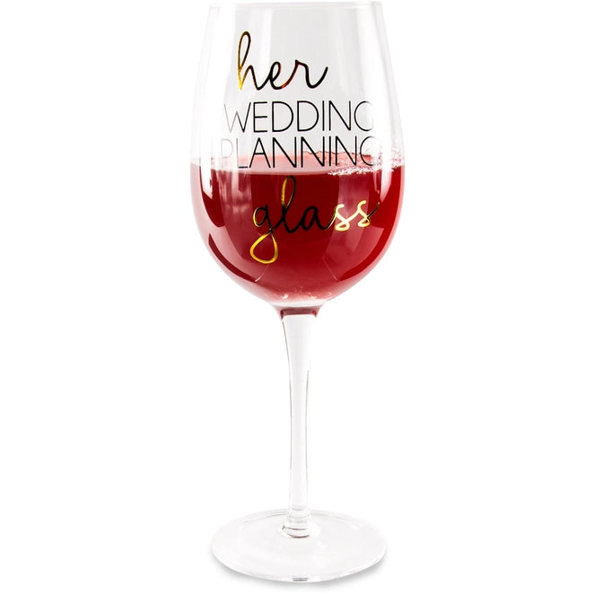 Wedding Planning Crystal Wine Glass