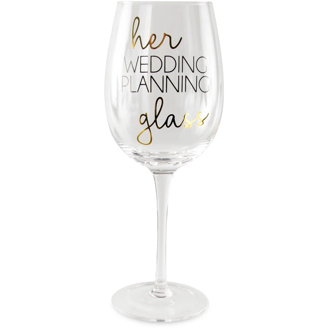 Wedding Planning Crystal Wine Glass