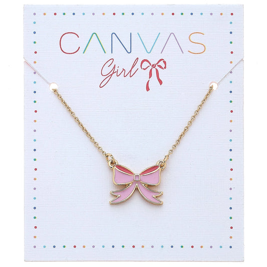 Kid's Pink Initial Necklace