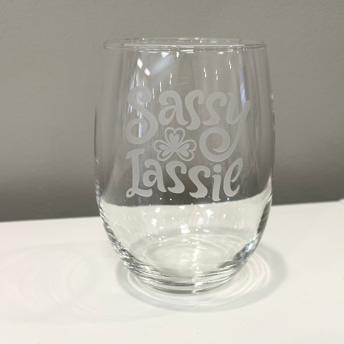 March Stemless Wine Glass - Sassy Lassie