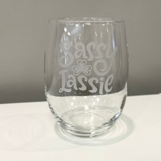 March Stemless Wine Glass - Sassy Lassie