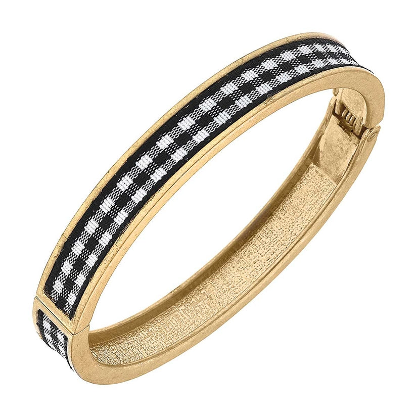 Makenzie Gingham Hinge Bangle