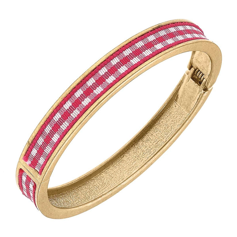 Makenzie Gingham Hinge Bangle