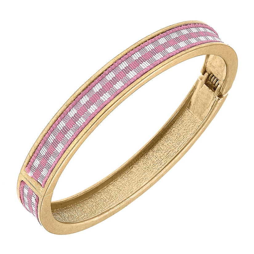 Makenzie Gingham Hinge Bangle