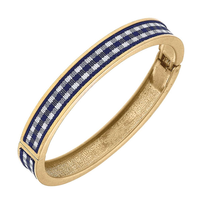 Makenzie Gingham Hinge Bangle