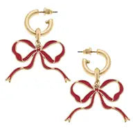 Bow Enamel Earrings