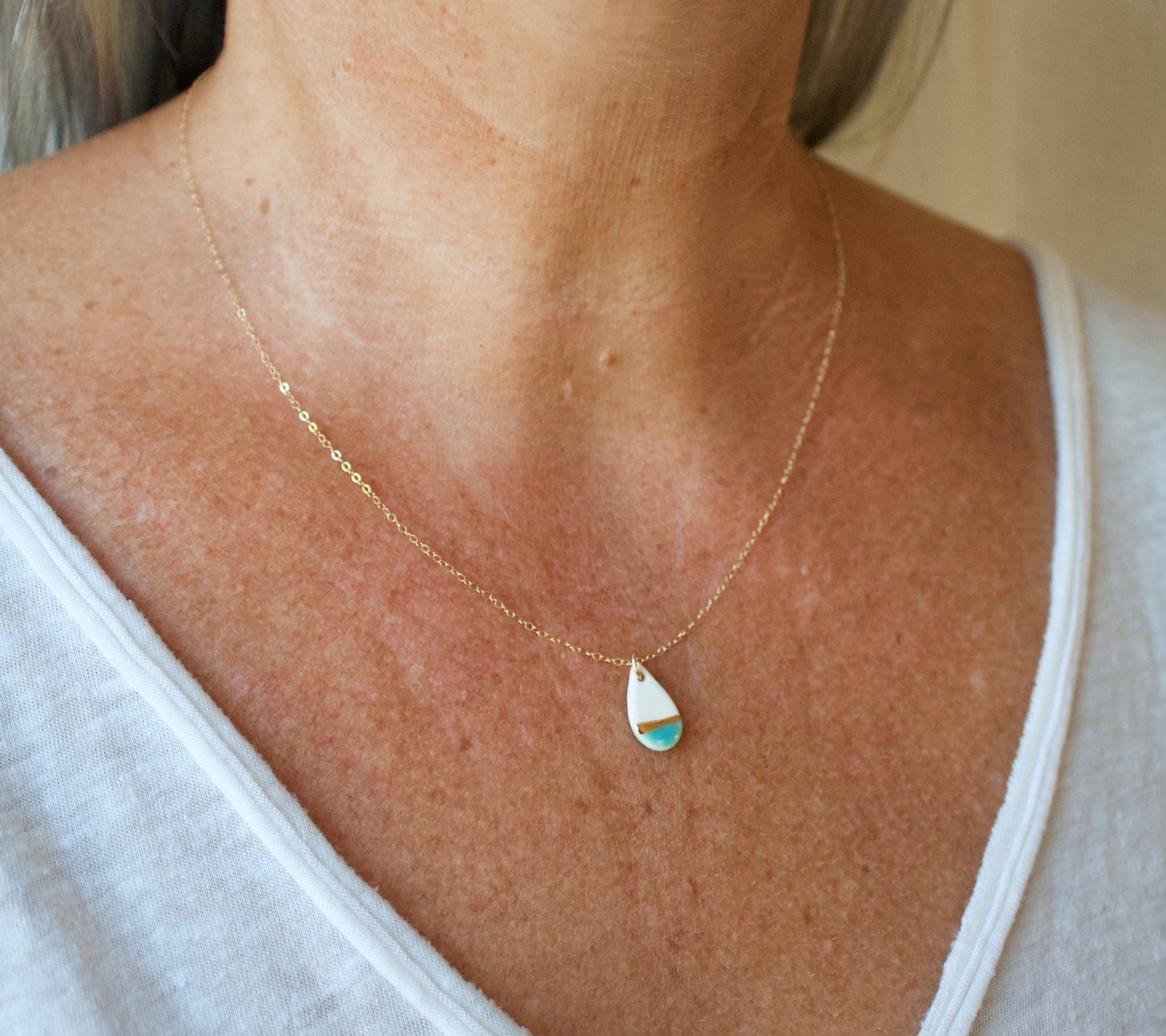 Zoe Comings Tiny Teardrop Necklace