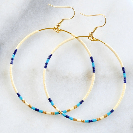 Libby & Smee Large Beaded Hoop Earrings