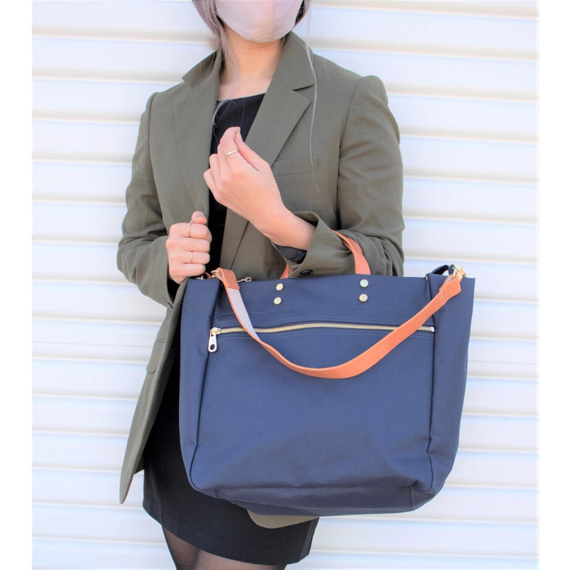 Codie Nylon Tote with Leather Accents