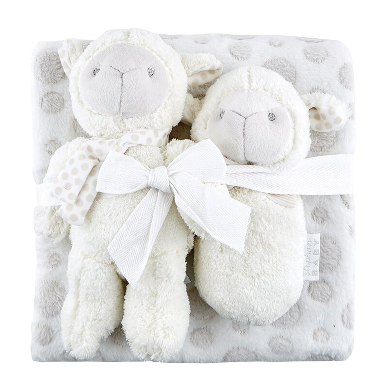 Baby Blanket Gift Set with Stuffed Animal