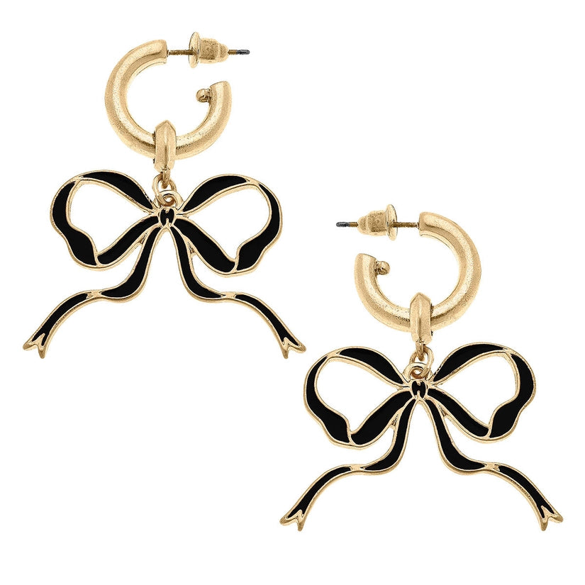 Bow Enamel Earrings