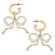 Bow Enamel Earrings