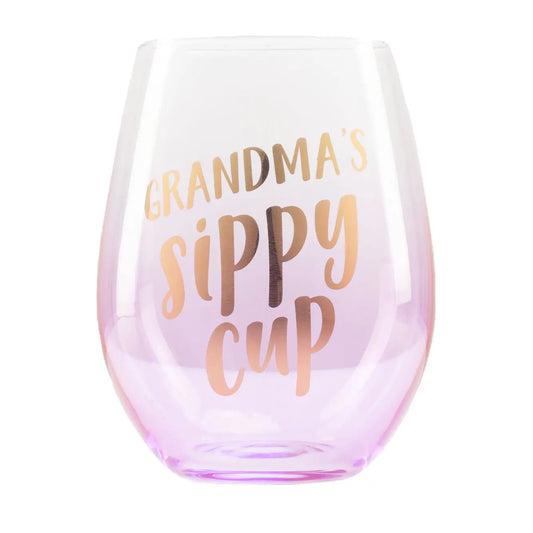 Grandma's Sippy Cup Wine Glass