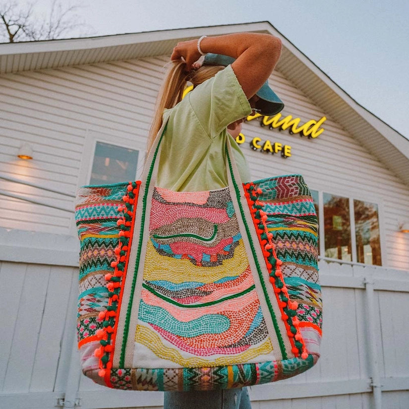 Embroidered Tote Bag